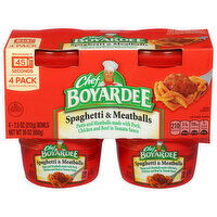 Chef Boyardee Beefaroni Spaghetti & Meatballs, 4 Pack, 4 Each