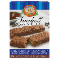 Sunbelt Bakery Granola Bar, Chewy, Chocolate Chip, Fudge Dipped, 10 Each