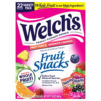 Welch's Fruit Snacks, Fruit Punch/Berries 'N Cherries, Variety Pack, 22 Each