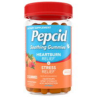 Pepcid Gummies Peach-Raspberry Heartburn Relief + Stress Relief, 32 Each