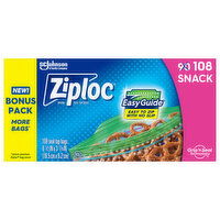 Ziploc Seal Top Bags, Snack, Bonus Pack, 108 Each