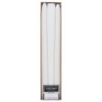 Tuscany Candle Tapers Candles, Unscented, 10 Inch, 6 Pack, 6 Each