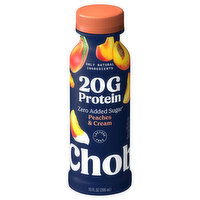 Chobani Protein Drink, Zero Added Sugar, Greek Yogurt, Peaches & Cream, 10 Ounce