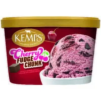 Kemps Cherry Fudge Chunk Ice Cream, 1.5 Quart