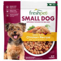 Freshpet Dog Food, Small Bites, Small Dog, Chicken Recipe with Carrots & Cranberries, 1 Pound