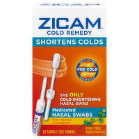 Zicam Nasal Swabs, Medicated, Single Use, 20 Each