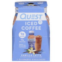 Quest Iced Coffee, Vanilla Latte, 4 Each