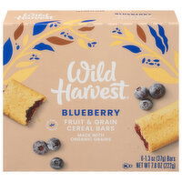 Wild Harvest Cereal Bars, Blueberry, Fruit & Grain, 6 Each