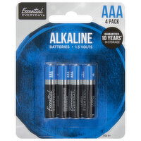 Essential Everyday Batteries, AAA, 4 Pack, 4 Each