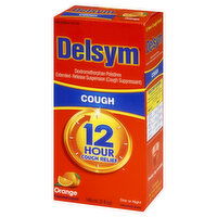 Delsym Cough Relief, 12 Hour, Day or Night, Orange Flavored Liquid, 5 Ounce