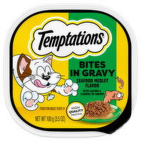 Temptations Cat Food, Seafood Medley Flavor, Bites in Gravy, Adult 1+, 3.5 Ounce