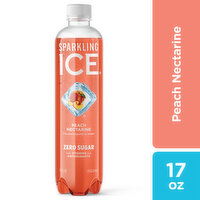 Sparkling Ice Sparkling Water, Zero Sugar, Peach Nectarine, 17 Fluid ounce