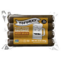 Tofurky Sausage, Beer Brats, Plant-Based, 13 Ounce
