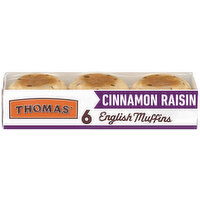 Thomas' Cinnamon Raisin English Muffin, 6 count, 13 oz, 6 Each