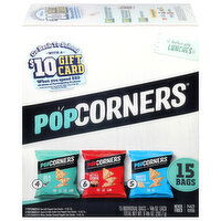 PopCorners Sea Salt/Kettle Corn/White Cheddar Popped-Corn Snacks, 15 Each
