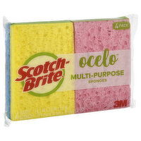 Scotch Brite Ocelo Sponges, Multi-Purpose, 4 Pack,, 4 Each