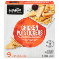 Essential Everyday Chicken Potstickers, with Soy Dipping Sauce, 9 Each