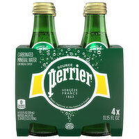 Perrier Mineral Water, Carbonated, 4 Each