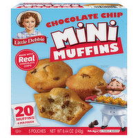 Little Debbie Muffins, Chocolate Chip, Mini, 5 Each