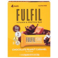 Fulfil Vitamin & Protein Bar, Chocolate Peanut Caramel, 4 Each