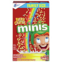 Lucky Charms Minis Corn Puffs, Sweetened, Family Size, 18.6 Ounce