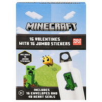 IG Design Group Valentines with Jumbo Stickers, Minecraft, 1 Each