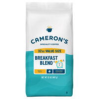 Cameron's Coffee, Whole Bean, Light Roast, Breakfast Blend, Value Size, 32 Ounce