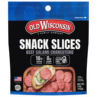 Old Wisconsin Snack Slices, Beef Salami Charcuterie, 5 Ounce