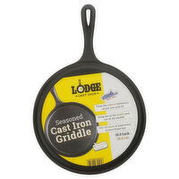 Lodge Cast Iron Griddle, Cast Iron, Seasoned, 10.5 Inch, 1 Each