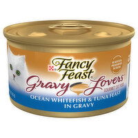 Fancy Feast Gravy Lovers Cat Food, Gourmet, Ocean Whitefish & Tuna Feast in Gravy, 3 Ounce