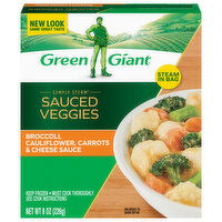 Green Giant Simply Steam Broccoli, Cauliflower, Carrots & Cheese Sauce, 8 Ounce