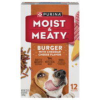 Moist & Meaty Adult Burger with Cheddar Cheese Flavor Dog Food, 12 Each