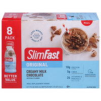 SlimFast Original Meal Replacement Shake, Creamy Milk Chocolate, 8 Each