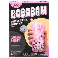 Boba Bam Boba Drink Kit, Instant, Strawberry, 4 Packs, 4 Each