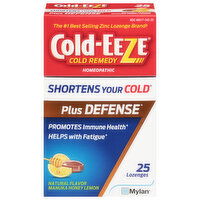 Cold-Eeze Cold Remedy, Plus Defense, Lozenges, Manuka Honey Lemon, 25 Each