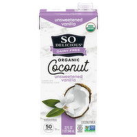 So Delicious Dairy Free Coconutmilk, Organic, Unsweetened Vanilla, 32 Fluid ounce