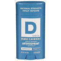 Duke Cannon Supply Co. Trench Warfare Antiperspirant + Deodorant, Superior/Fresh Water + Citrus, 3 Ounce