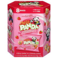 Hello Panda Biscuits, Strawberry, Bite Size, 8 Each