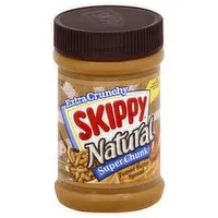 Skippy Natural Peanut Butter Spread, Extra Crunchy, Super Chunk, 15 Ounce