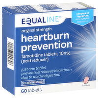 Equaline Heartburn Prevention, Original Strength, Tablets, 60 Each