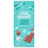 Wild Harvest Milk Chocolate, Toasted Coconut & Sea Salt, 3 Ounce