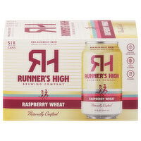 Runner's High Brewing Company Brew, Non-Alcoholic, Raspberry Wheat, 6 Each
