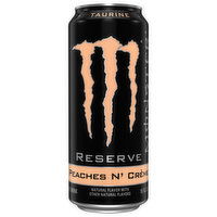 Monster Energy Drink, Peaches N' Cream, Reserve, 16 Fluid ounce