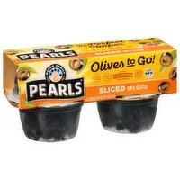 Pearls Olives to Go Olives, Ripe, Sliced, 4 Each