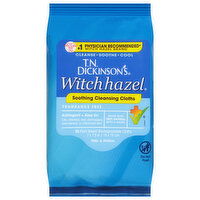 T.N. Dickinson's Witch Hazel Soothing Fragrance Free Cleansing Cloths, 25 Each