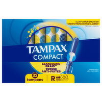 Tampax Compact Regular Unscented Tampons, 32 Each