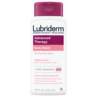 Lubriderm Body Wash, Advanced Therapy, Fragrance Free, 16 Fluid ounce