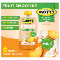 Mott's Fruit Smoothie, Vanilla Peach, 8 Each