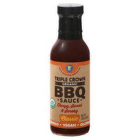 Triple Crown BBQ Sauce, Organic, Classic, 14 Ounce