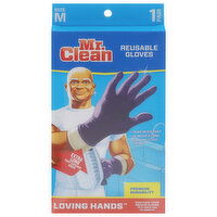 Mr. Clean Loving Hands Gloves, Reusable, Size M, 1 Each